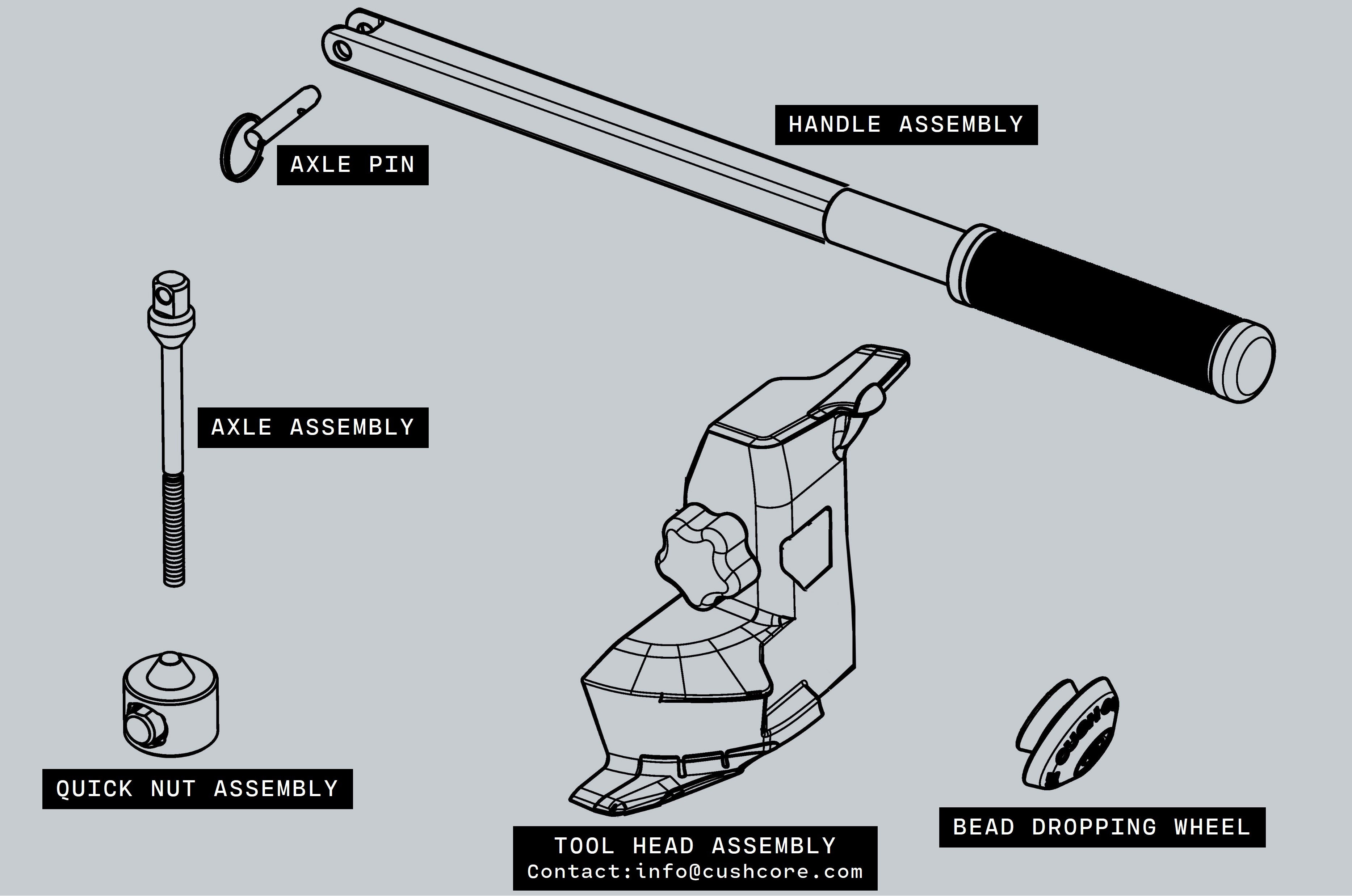 Rotary Tire Tool - Replacement Parts